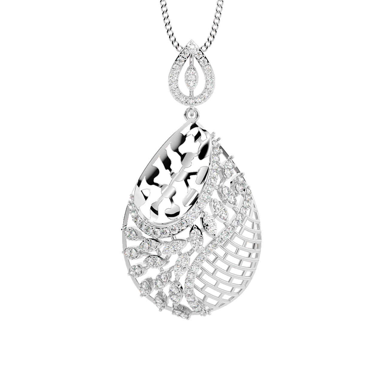 Ellie Round Diamond Office Wear Pendant